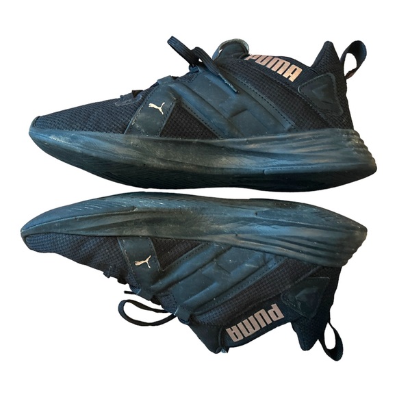 Puma Enzo Womens Black Tennis Shoes Sneaker Athletic Gym Size 7.5 Sport Shoes - Picture 4 of 6